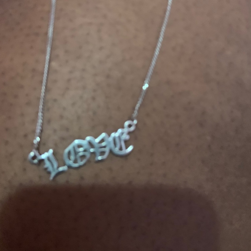love font necklace